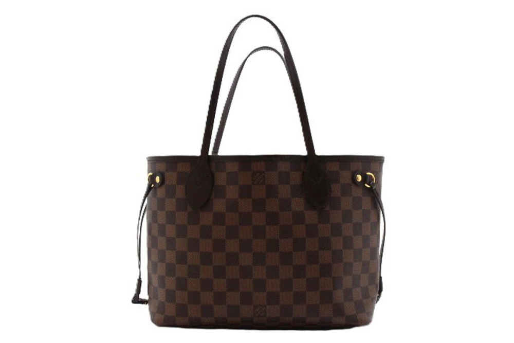 LOUIS VUITTON Neverfull Damier Cerise Red Tote Bag Canvas